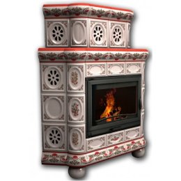 Каминная облицовка КимрПечь Медальон угловая двухъярусная Рябина